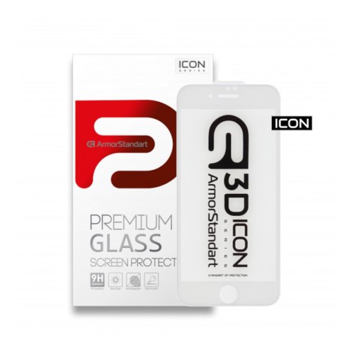 Захисне скло ArmorStandart Icon 3D для Apple iPhone SE 2020/78 White (ARM55981-GI3D-WT)