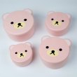 Дитячий ланч-бокс Bear 4в1, рожевий