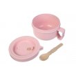 Ланч бокс супниця в формі чашки з екоматеріала, рожевий 850 мл