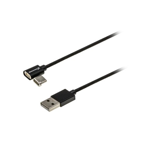 Кабель Grand-X USB-TypeC MG-01C магнітний, Black