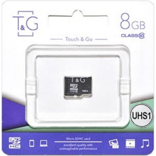 microSDHC карта 8GB T&G class10 UHS-1 (TG-8GBSD10U1-00)