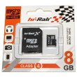 microSDHC карта 8GB Hi-Rali class 4 з адаптером (HI-8GBSDCL4-01)