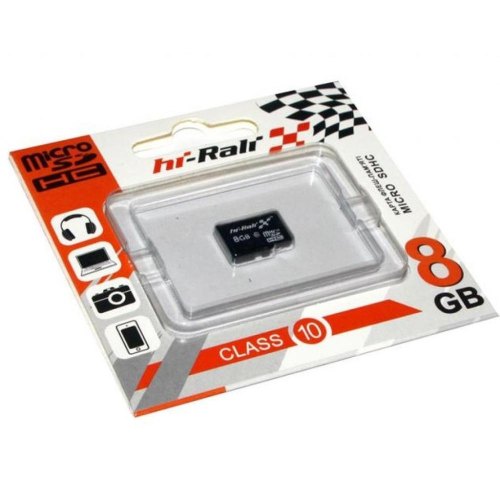 microSDHC карта 8GB Hi-Rali class 10 без адаптера (HI-8GBSDCL10-00)