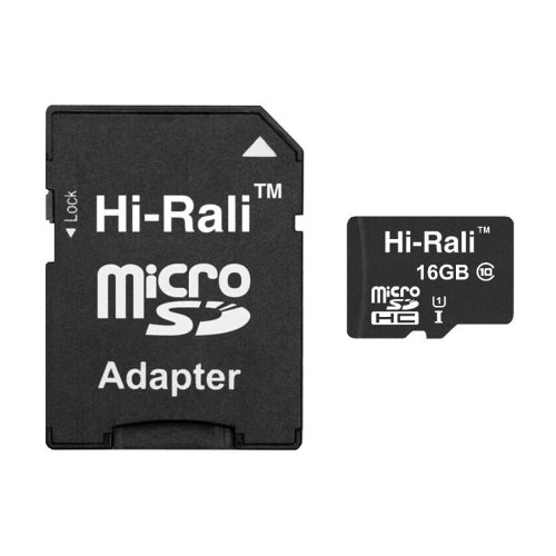 microSDHC карта 16GB Hi-Rali class10 UHS-1 з SD адаптером (HI-16GBSD10U1-01)