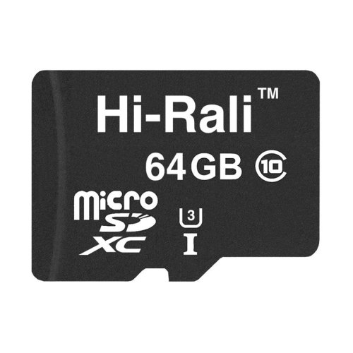 microSDXC карта 64GB Hi-Rali class10 (HI-64GBSDU3CL10-00)