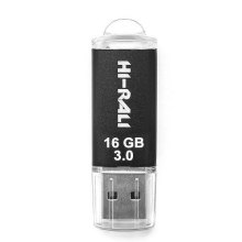 USB флеш 16GB Hi-Rali Rocket Series Black (HI-16GB3VCBK)