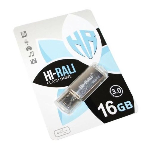 USB флеш 16GB Hi-Rali Rocket Series Silver (HI-16GB3VCSL)