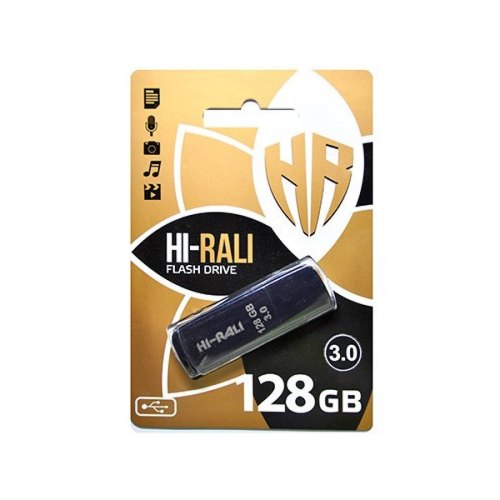 USB флеш 128GB Hi-Rali 3.0 USB Taga серія чорний (HI-128GBTAG3BK)