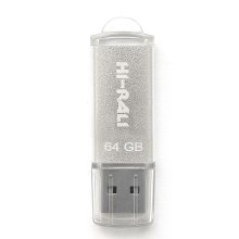 USB флеш 64GB Hi-Rali Rocket Series Silver (HI-64GBVCSL)