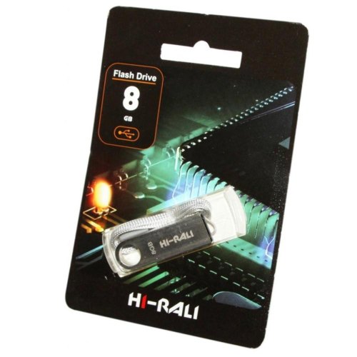 USB флеш 8GB Hi-Rali Shuttle Series Silver (HI-8GBSHSL)