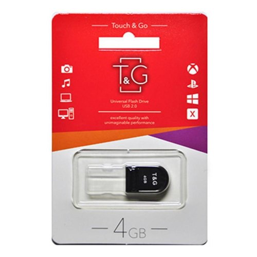 USB флеш 4GB T&G Shorty Series Black (TG010-4GB)