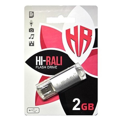 USB флеш 2GB Hi-Rali Rocket Series Silver (HI-2GBRKTSL)