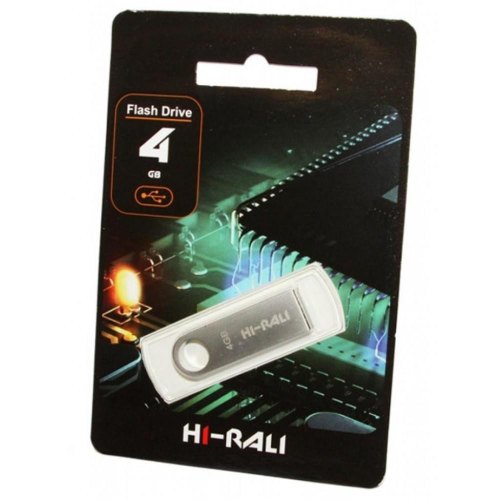 USB флеш 4GB Hi-Rali Shuttle Series Silver (HI-4GBSHSL)