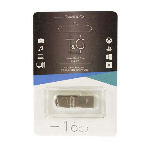 USB флеш 16GB T&G 100 Metal Series Silver (TG100-16G)