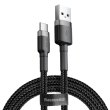 Кабель Baseus Cafule Cable USB For Type-C 3A 1.0M Gray/Black