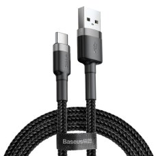 Кабель Baseus Cafule Cable USB For Type-C 3A 1.0M Gray/Black