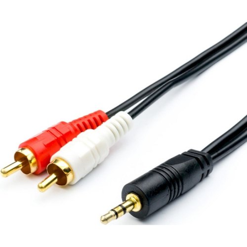 Кабель мультимедійний Atcom mini-jack(M) - > 2RCA (M) пакет, довжина 0,8 м. (10810)