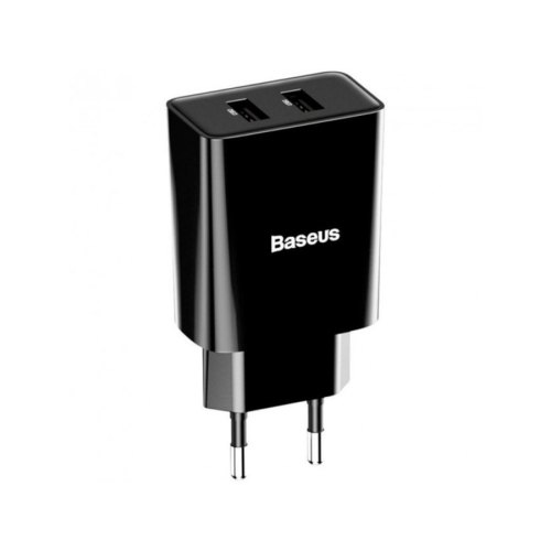 МЗП Baseus Speed Mini Dual-U Charger 10.5W (+ lightning cable), Black