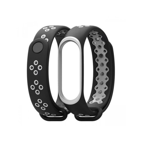 Браслет для Xiaomi Mi Band 5 (sport silicone) Black&White