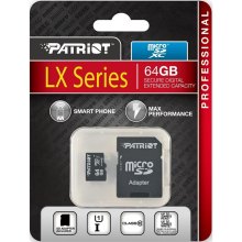 microSDXC карта 64GB Patriot LX class10 UHS-1 з SD адаптером (PSF64GMCSDXC10)