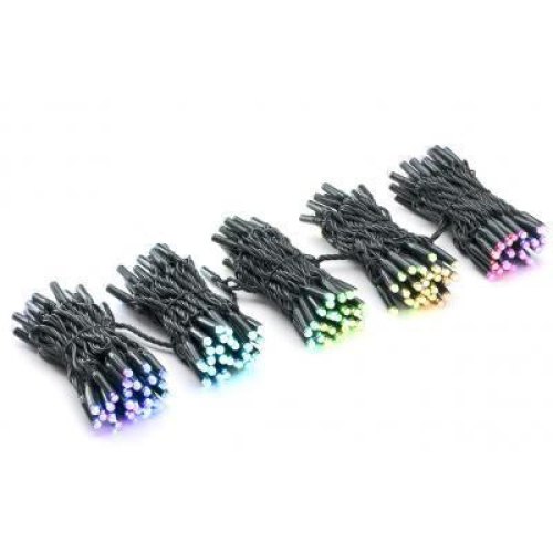 Smart LED Гірлянда Twinkly Pro Curtain RGBW 250, AWG22, IP65, чорний