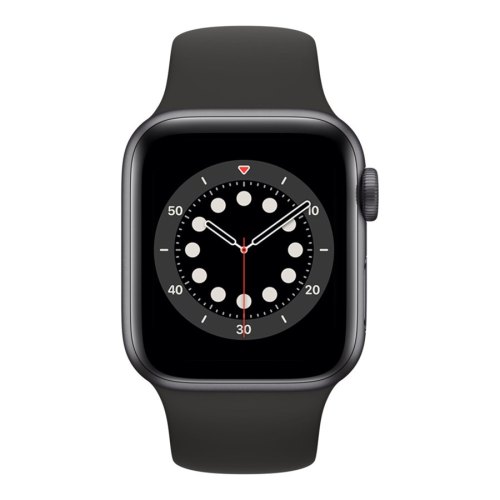 Смарт годинник Apple Watch Series 6, 44mm Space Gray Aluminum Case with Black Sport Band