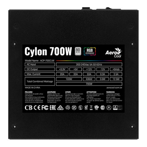 Блок живлення AeroCool (Cylon 700W ARGB) 700Вт