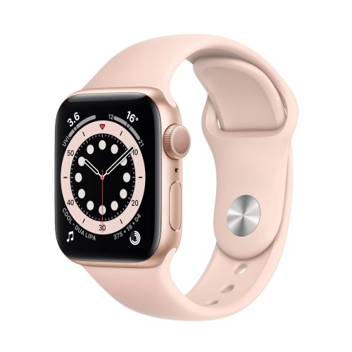 Смарт годинник Apple Watch Series 6, 44mm Gold Aluminum Case with Pink Sand Sport Band