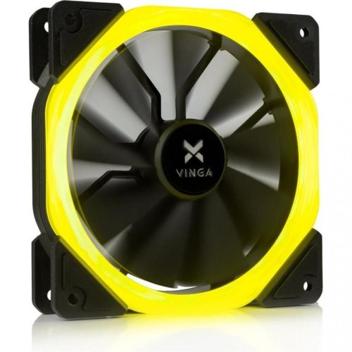 Кулер Vinga LED fan-01 yellow 1 120 мм FDB Bearing (гідродинамічний) 1100RPM пластик