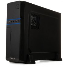Корпус Vinga (CS312B) з БЖ 400Вт, Mini-ITX, MicroATX