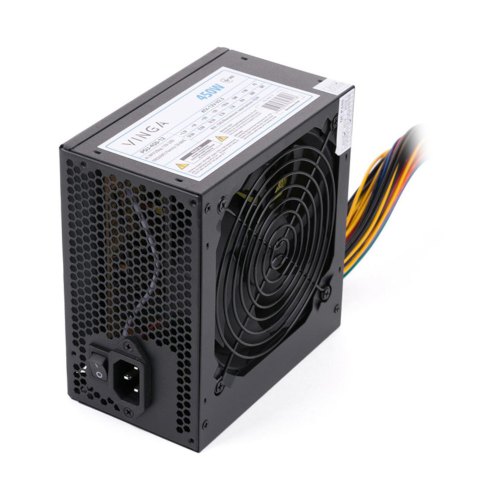 Блок живлення, Vinga 450W (PSU-450-12) 450Вт, 20+4pin, 4+4pin, 6pin, 4x SATA, 2x Molex, 120мм