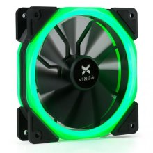 Кулер Vinga LED fan-02 green 1 120 мм FDB Bearing (гідродинамічний) 1100RPM пластик