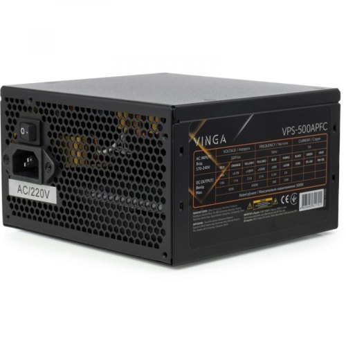 Блок живлення Vinga 500W (VPS-500APFC) 500Вт