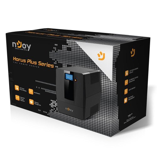 ПБЖ NJOY Horus Plus 1500 USB (PWUP-LI150H1-AZ01B) Lin.int., AVR, 4 x евро, USB, LCD, пластик