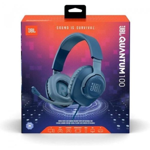 Гарнітура JBL Quantum 100 Blue (JBLQUANTUM100BLU)