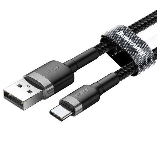 Кабель USB 2.0 AM-Type-C M, 2 м, (20V/3A), (60W) Сірий-Чорний, CATKLF-CG1 Baseus