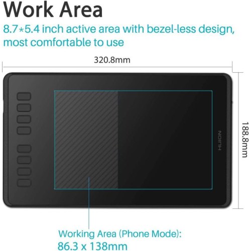 Графічний планшет Huion Inspiroy H950P + рукавичка