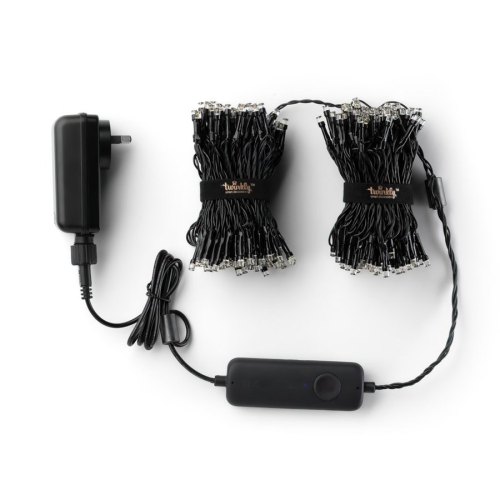 Smart LED Гірлянда Twinkly Strings AWW 250, BT+WiFi, Gen II, IP44, кабель чорний