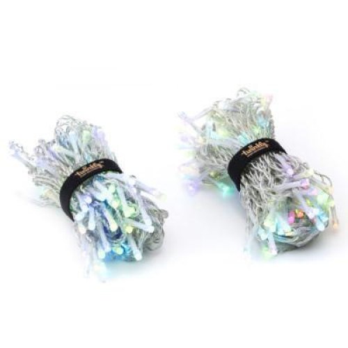Гірлянда Smart LED Twinkly Curtain RGBW 210, Gen II, IP44, 1.45 х 2.1м, кабель прозорий