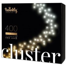 Гірлянда Smart LED Twinkly Cluster AWW, 400, Gen II, IP44 кабель чорний