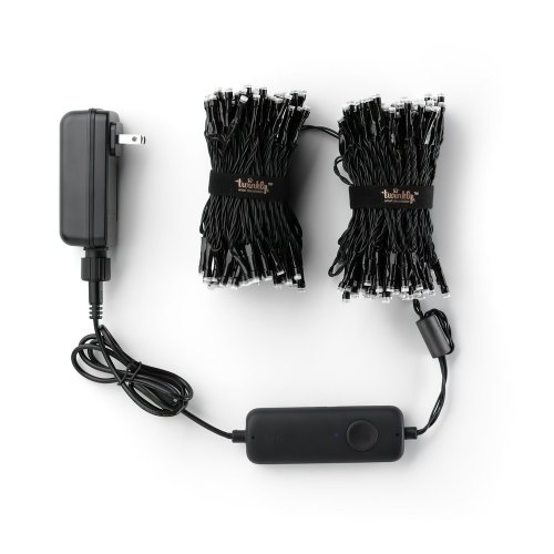 Гірлянда Smart LED Twinkly Strings RGBW 250, Gen II, IP44, довжина 20м, кабель чорний