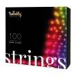 Smart LED Гірлянда Twinkly Strings RGB 100, BT+WiFi, Gen II, IP44 кабель чорний