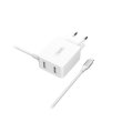 Мережевий зарядний пристрій HAVIT HV-H143 Dual Travel Charger With Lightning cable, white (25860)