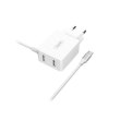 Мережевий зарядний пристрій HAVIT HV-H144 Dual Travel Charger With Type-C cable , white (25861)