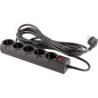 Мережевий фільтр LogicPower LP-X5 Premium 5 м 5 розеток Black (LP9585)