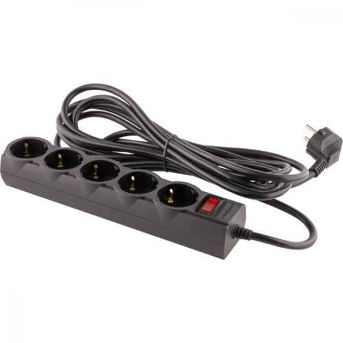Мережевий фільтр LogicPower LP-X5 Premium 5 м 5 розеток Black (LP9585)