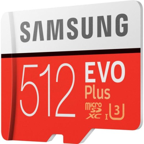 microSDXC карта 512GB Samsung EVO Plus class10 UHS-1 з SD адаптером (MB-MC512HA/RU)