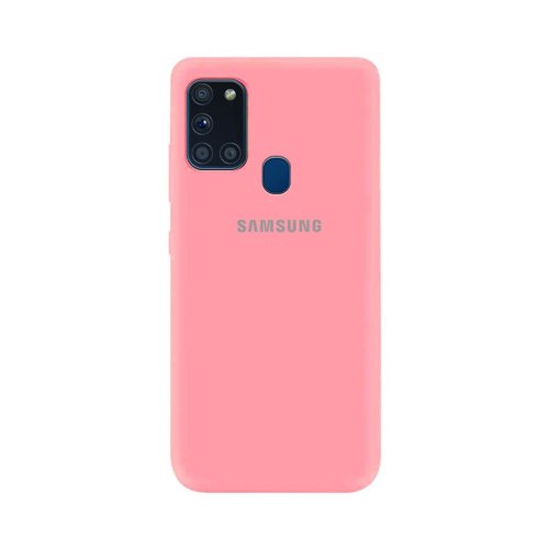 Чохол Silicone Cover Full Protective Samsung Galaxy A21s (A217) (pink)