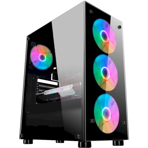 Корпус без БЖ 1stPlayer V3-A-4G6 Black, ATX, Mini-ITX, Micro-ATX
