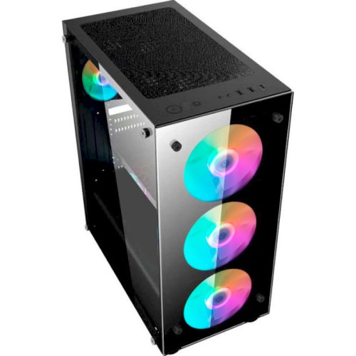 Корпус без БЖ 1stPlayer V3-A-4G6 Black, ATX, Mini-ITX, Micro-ATX